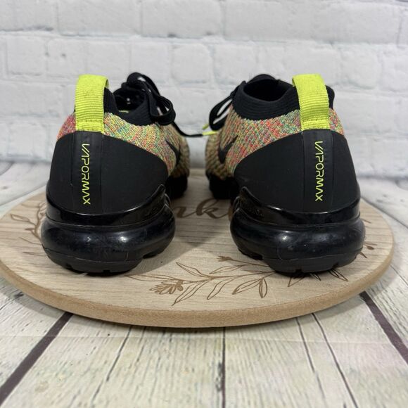 Nike Air VaporMax Flyknit 3 Men Size 8.5 Multicolor Neon Running Shoes main image 5